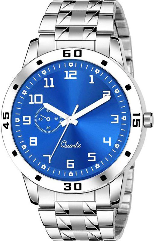 Analog Watch - For Boys Blue Modish Adjustable Length Stylish Stainless Steel Chain For Men's Watch