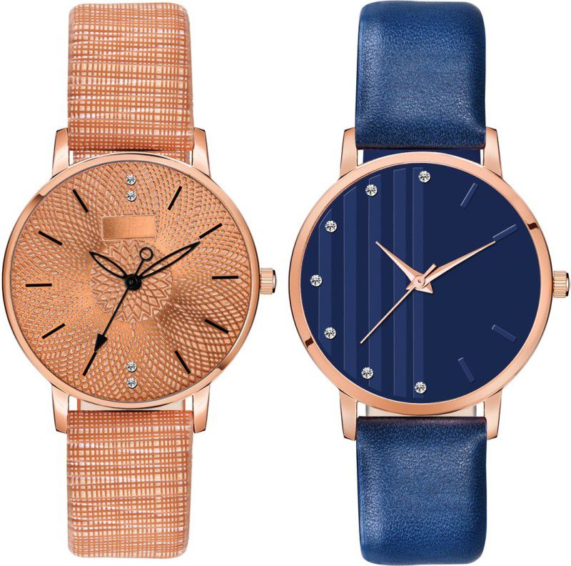 Girls and Women Stylish Leather Belt Best 2022 New Combo (Pack of 2) Analog Watch - For Women