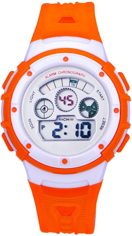 Sports Dial Design Alarm Chronograph Digital Watch - For Boys & Girls KMR-8556096-9Orange