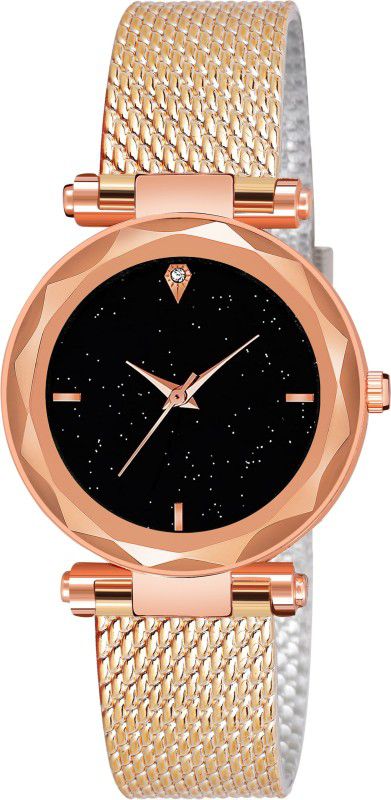 Analog Watch - For Women Rose Gold 4 Point Dial PU Belt Analogue Watch For girls and women