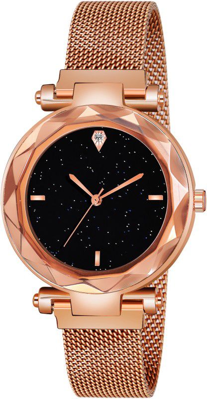 MAGNET BELT NEWLY ADDED WATCH FOR GIRLS IN ROSE GOLD COLOUR Analog Watch - For Women SP-PO66LK