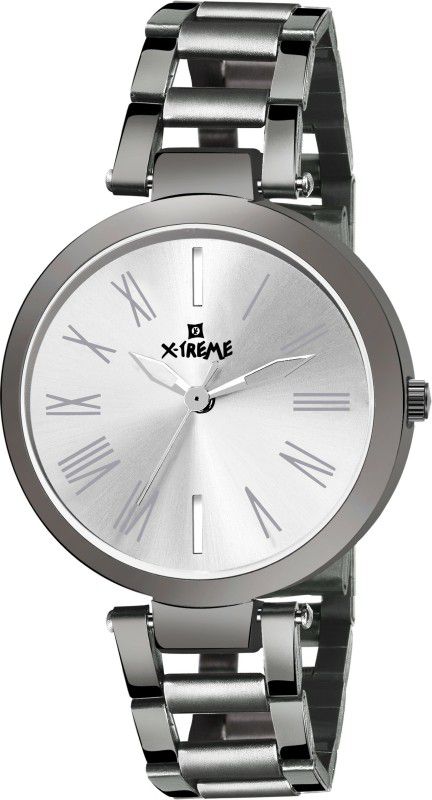 Stylish Silver Dial With Stainless Steel Chain Bracelet Analog Watch - For Women XM-LR509-SLGY