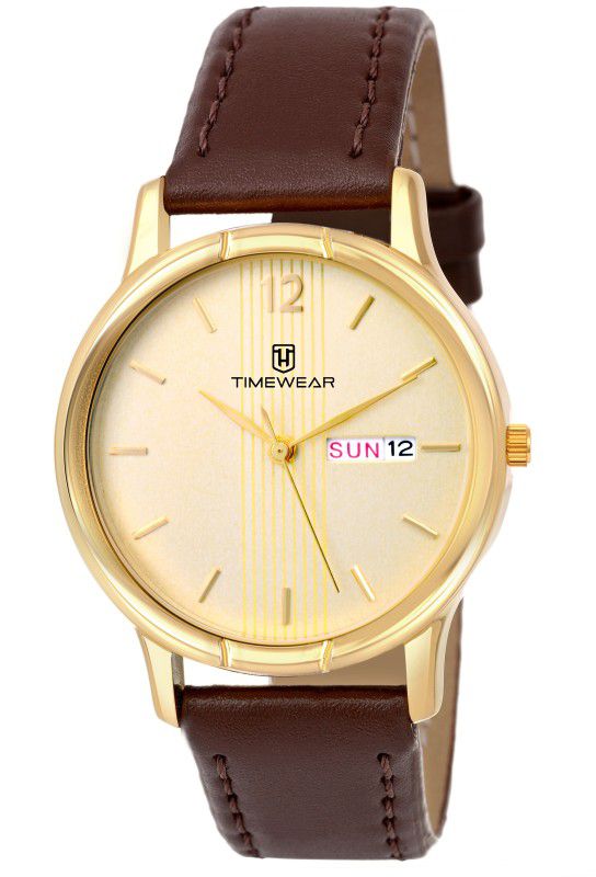 TIMEWEAR Day & Date Series Golden Dial Watch for Men Analog Watch - For Men 237GDTG