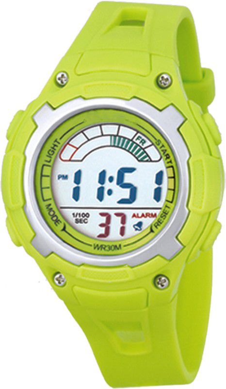 Starlight Seven Color Multi-Function Alarm ChronoGraph Digital Watch - For Boys & Girls EF29019-4GREEN