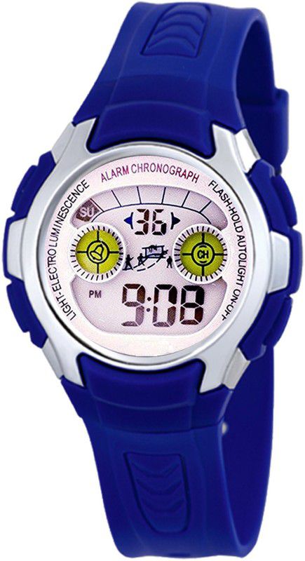 Waterproof ,Alarm Function, Stopwatch & Seven Light Display Digital Watch - For Boys & Girls EF20B-2NAVY