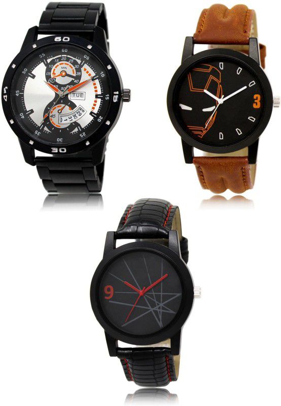 New latest Designer Combo of 3 Analog Watch - For Men LR107-LR04-LR08