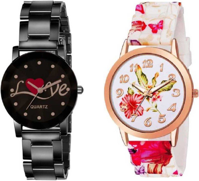 analog Analog Watch - For Girls Dil M02- Flower design on dial and strap unique watch for women Analog Watch - For Girls