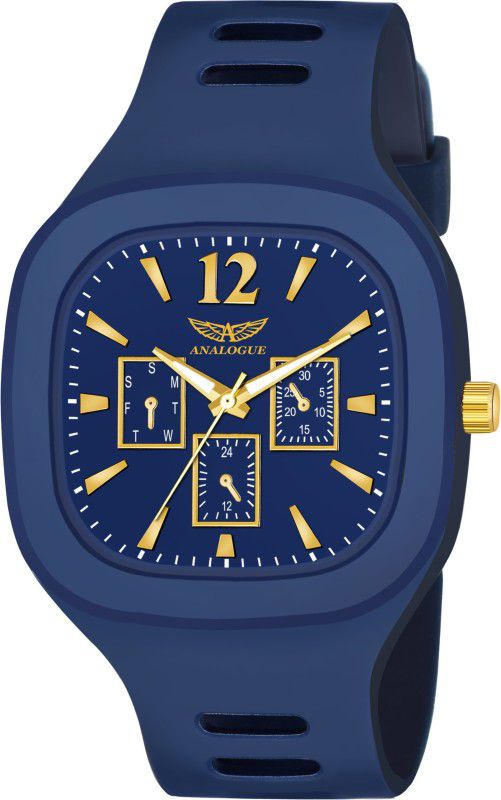 All Blue | Imported Silicon Strap | Gold Tone | Branded Premium Quality | Boys All Blue | Imported Silicon Strap | Gold Tone | Branded Premium Quality | Boys Analog Watch - For Men