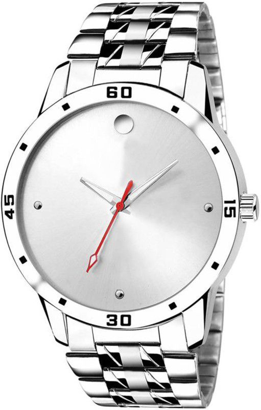 Analog Watch - For Men White Dial New Silver Belt