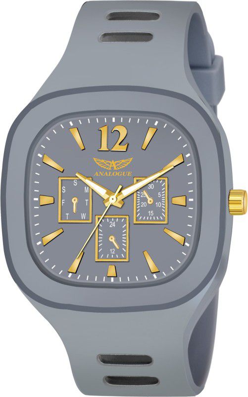 All Grey | Imported Silicon Strap | Gold Tone | Branded Premium Quality | Boys All Grey | Imported Silicon Strap | Gold Tone | Branded Premium Quality | Boys Analog Watch - For Men