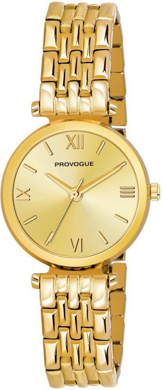 Gold Platted Chain Analog Watch - For Women PRV-409-GOLD