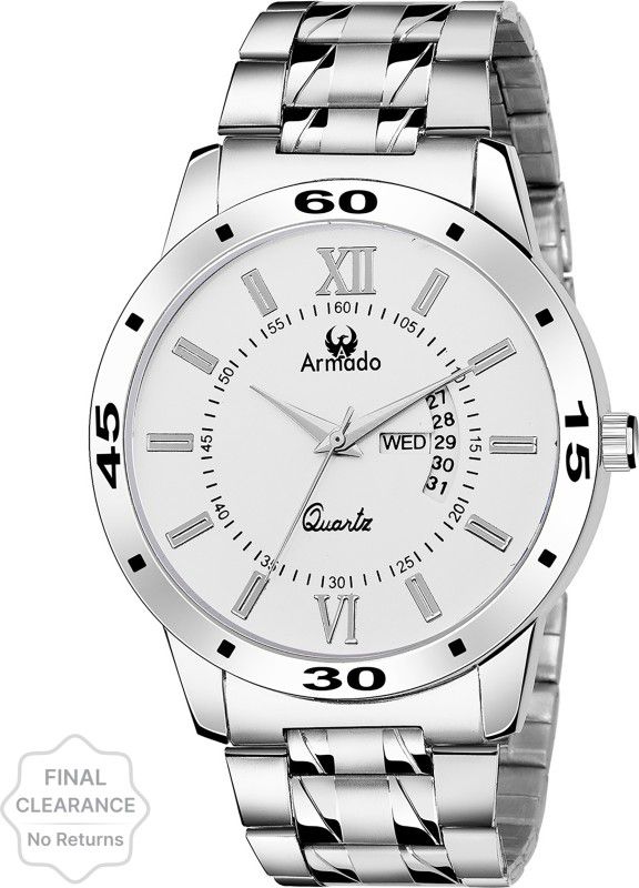 Date N Day Analog Watch - For Boys AR-101-WHT New