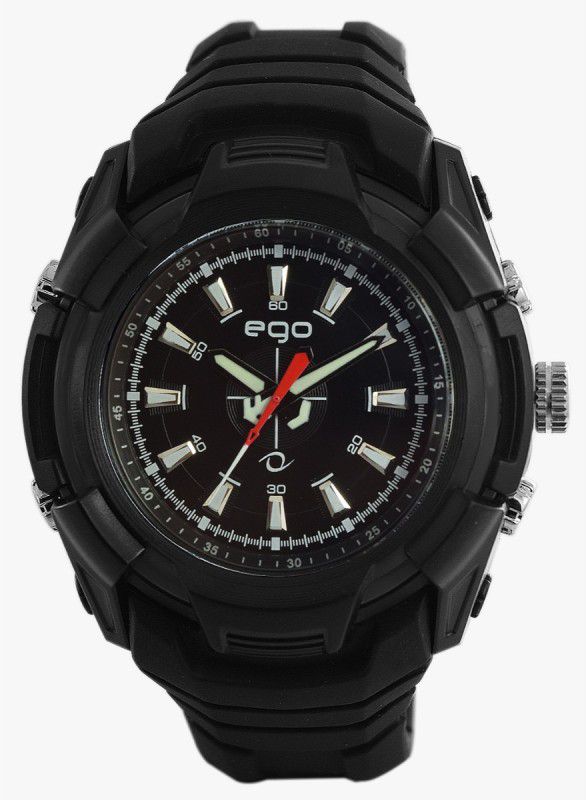 Analog Watch - For Men Ego Black Dial Analog Watch For Men E-41169PPGN