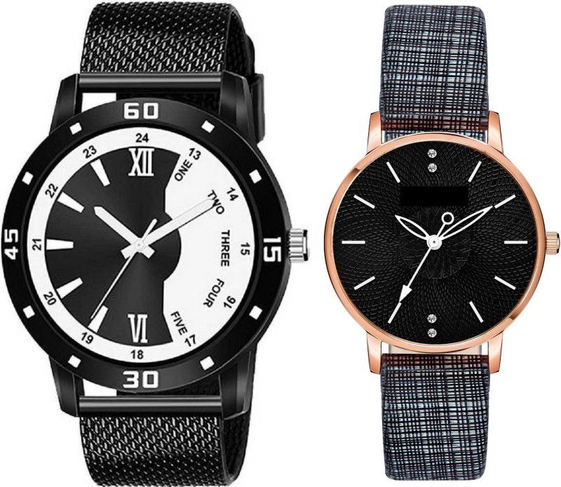 Couple Combo Watches for Lovers Combo Watches for Couple Lovers Hubby Wifey 56 Analog Watch - For Couple