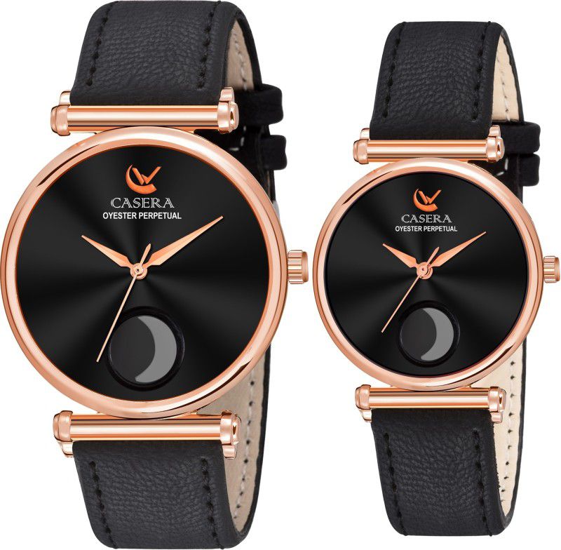 best analog watch Analog Watch - For Couple new Style mported Casual Black Dial Unique Designer Strap Couple And Girls Watch Pack Of 2