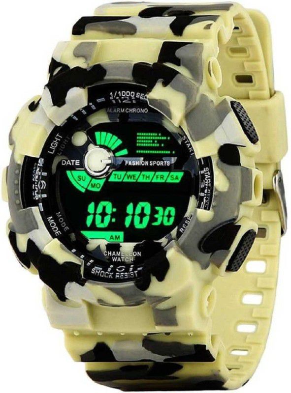 WATER RESISTANCE ORIGINAL YELLOW COLOR FOR BOYS Digital Watch - For Men SK-15 ARMY MILITARY SPORT STYLE