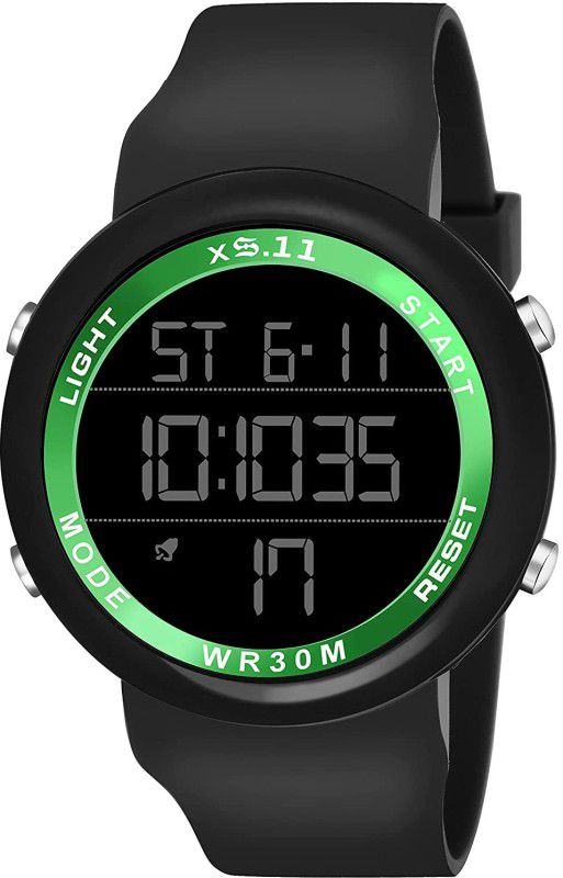 Digital Watch - For Boys AD11 Digital sports Black green Day & Date Display watch with Alarm ,waterproof