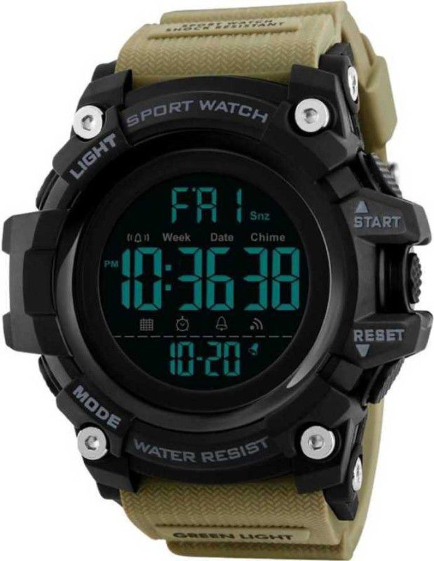 Digital Watch - For Men 1384 Army Khaki Chronograph Digital Sports Digital Watch - For Men