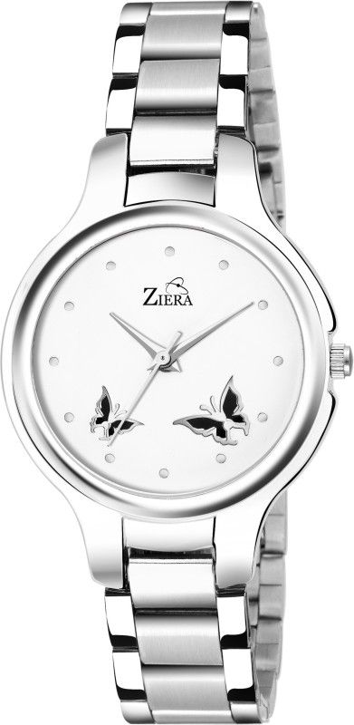Exclusive Choice 3D Glass Silver Stainless steel strap Studded New design for women and girls casual look Analog Watch - For Girls ZR8076