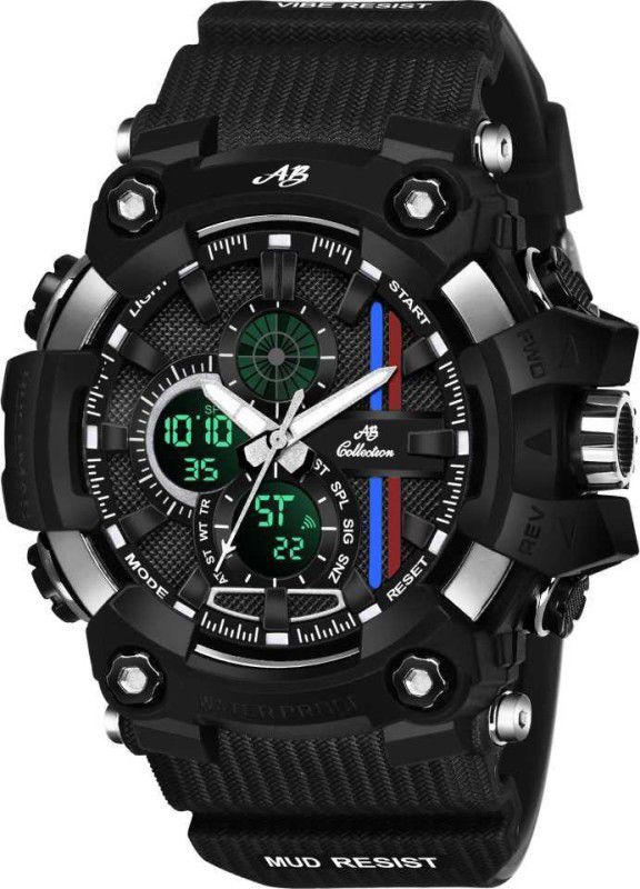 G-Style S-007SHOCK Analog-Digital Watch - For Men FF BLACK MODEL