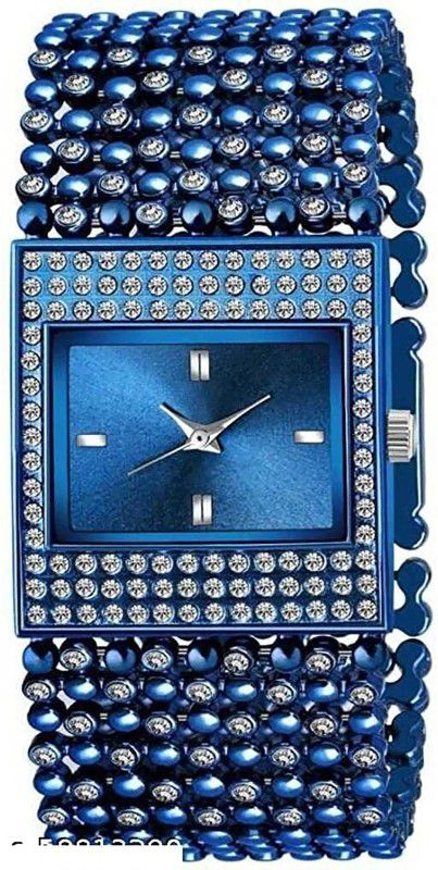 Zyla True Latest 2022 Diwali Eid Gift Best Hot Sale Superb Quality Festival Gift Analog Watch - For Girls Fashion Luxury Blue Design Stainless Steel Bracelet Analog Quartz Ladies Women