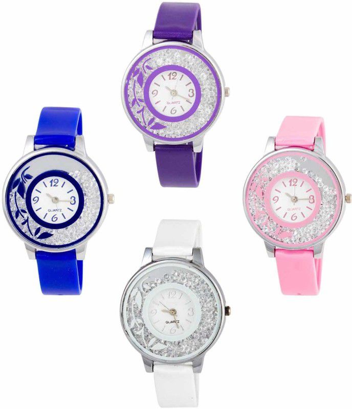 Analog Watch - For Girls Designer Moveble Diamond Combo Watch For Girls & Women ZB-W47