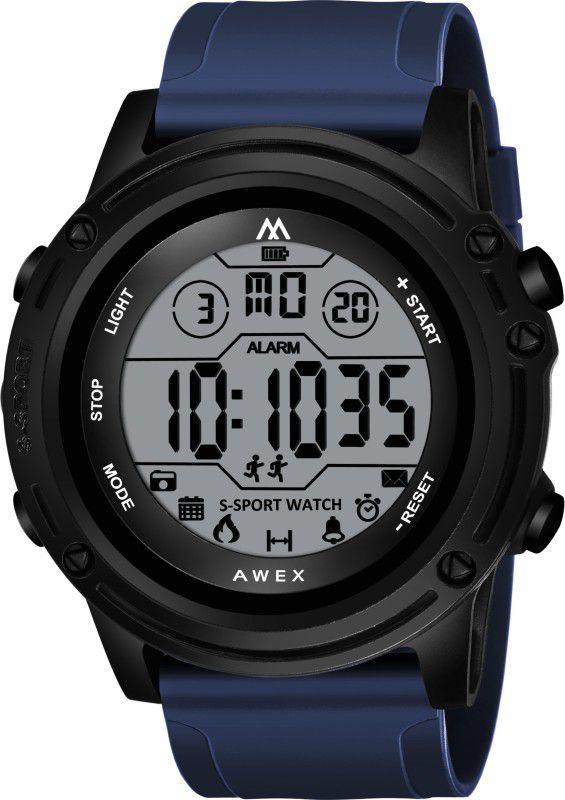 9075 BLUE Waterproof Chorono Digital Watch Digital Watch - For Men