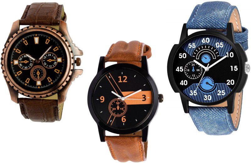 ROUND WATCHES Analog Watch - For Boys WATCHES COMBO OFFER 3 UNIQUE