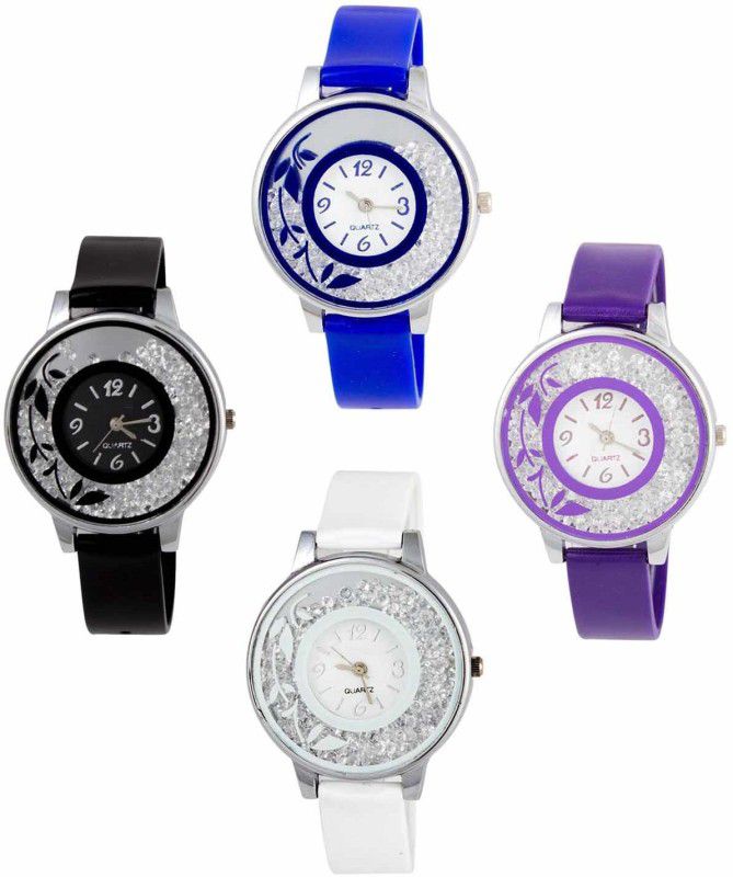 Analog Watch - For Girls Designer Moveble Diamond Combo Watch For Girls & Women ZB-W38