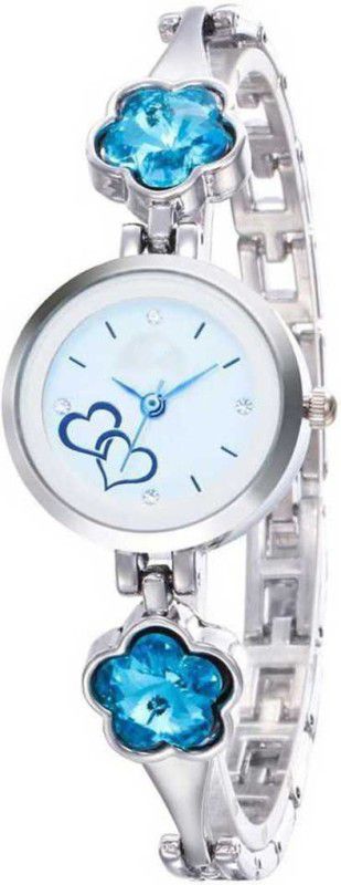 Analog Watch - For Women NEW Attractive New Designer Heart Dial White Color Attractive Watch For Women And Girl Analog Watch - For Girls