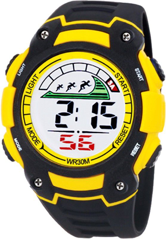 Double Shield Design Alarm Chrono Multifunction Digital Watch - For Men MR80160514BlackYellow