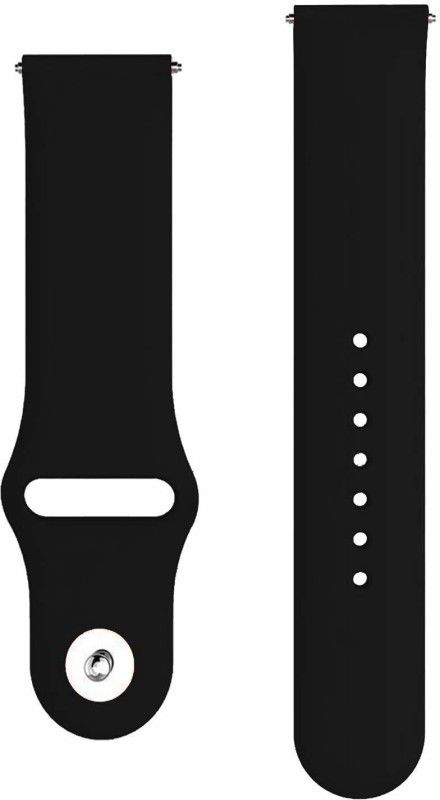 Total Care Boat Strom RTL 19 mm Silicone Watch Strap  (Black)