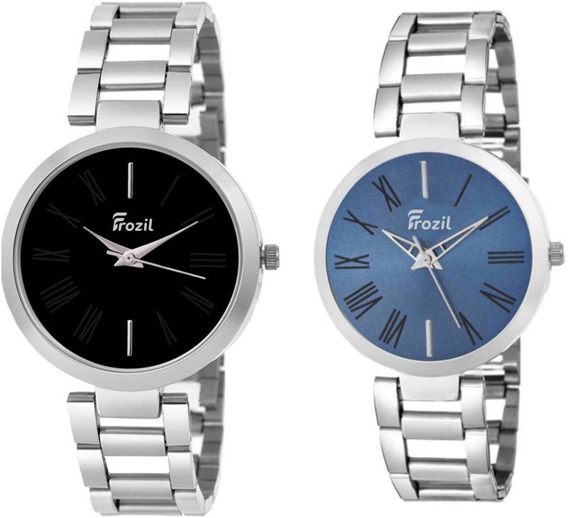 Pair Of 2 Watch Analog Watch - For Women Analog Black Blue Dial Combo Watch