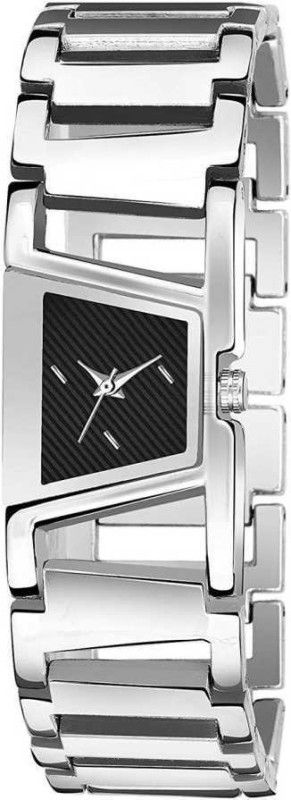 Analog Watch - For Women Black Dial Silver Plated Bracelet Analog Watch - For Women