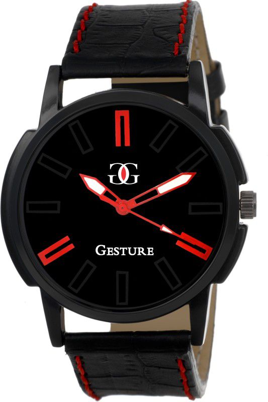 Elegant unique Collection Analog Watch - For Men Black And Red Beautiful