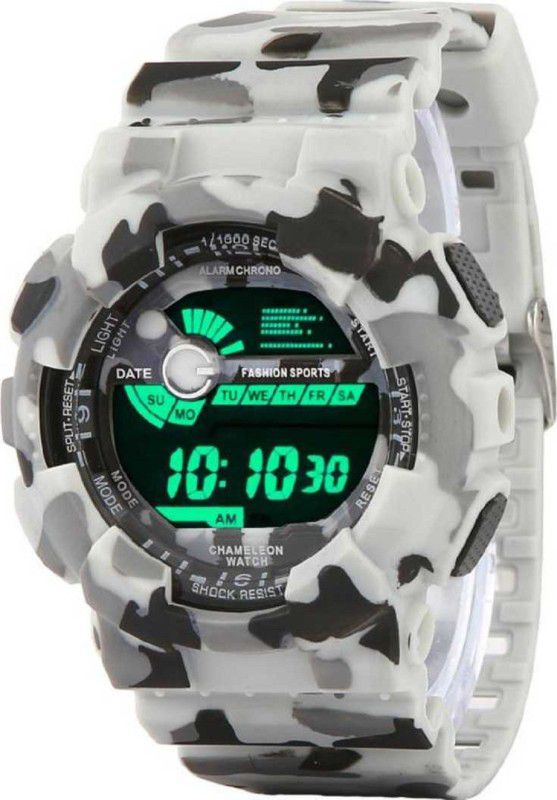 WATER RESISTANCE ORIGINAL WHITE COLOR FOR BOYS Digital Watch - For Men SK-15 ARMY MILITARY SPORT STYLE