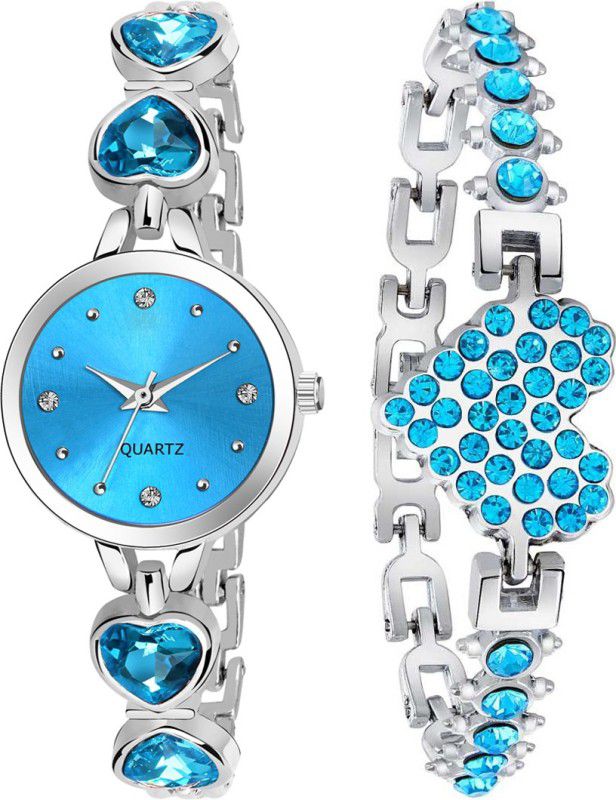 Analog Watch - For Girls New Arrival Stylish Attractive Ethnic AQUA Bracelet Look Analog Watch for Girls Analog Watch - For GIRLS WATCH Analog Watch - For Girls
