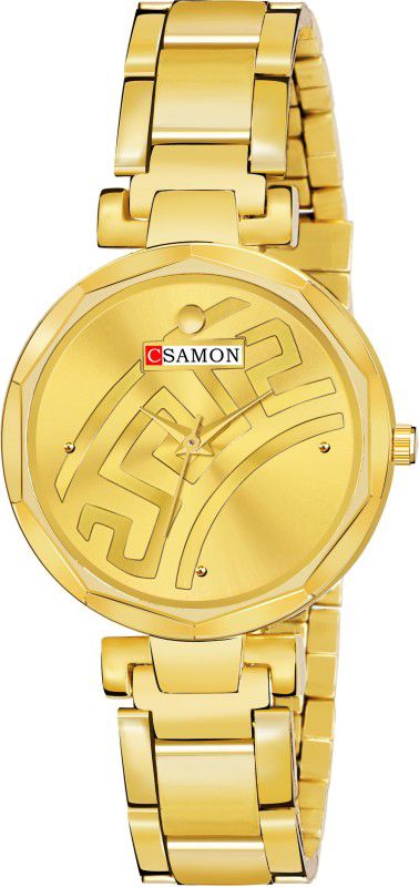 Analog Watch - For Women New Fashion C_11_WoMen Gold Chekes design Gold Stone Premium Quality Designer Fashion For WoMen