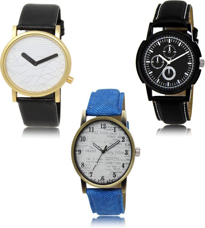 New latest Designer Combo of 3 Analog Watch - For Men A37-A13-A28