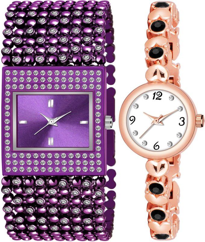 gucchea model Analog Watch - For Girls PURPLE WATCH FOR GOIR_620_776 CLASSIC NEW ARRIVAL BRACELET PACK OF 2