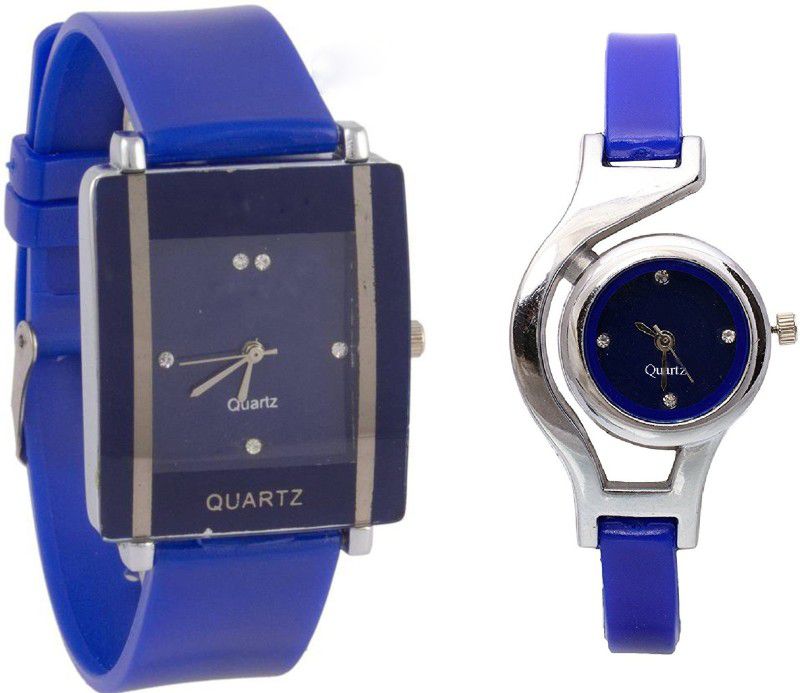 Analog Watch - For Girls Blue square shape simple and professional and glory round different shape blue women
