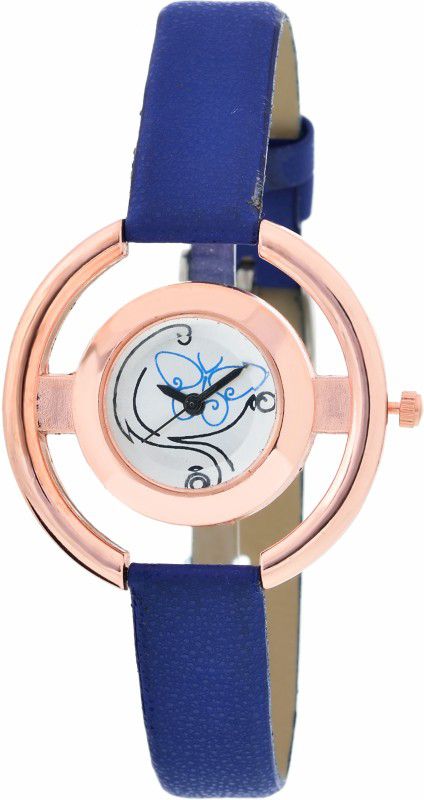 Analog Blue Color Dial Leather Belt Womens & Girls Analog Watch - For Girls SP-WAT-LB-L15