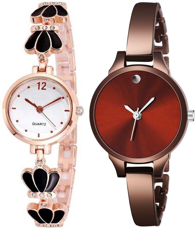 Analog Watch - For Girls Combo Pack 2 Best Artist Designer Party-Wedding Bangle Analog Watch For Girls SK117