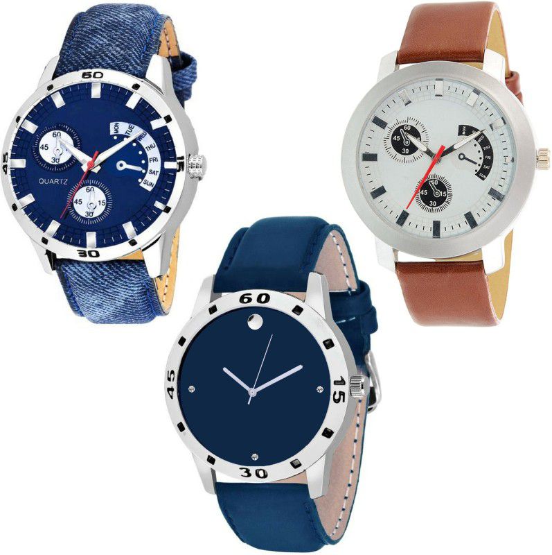 Analog Watch - For Men Combo Of 3 Analog S-206-210-213