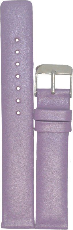 KOLET Plain Parallel E73 18 mm Genuine Leather Watch Strap  (Purple)