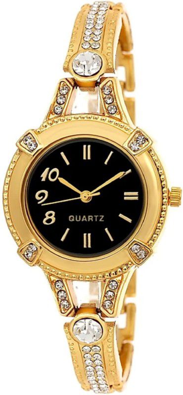 SPMA BR02C Analog Watch - For Women SPMA BR01C round dial slim gold diamond studded watch for women