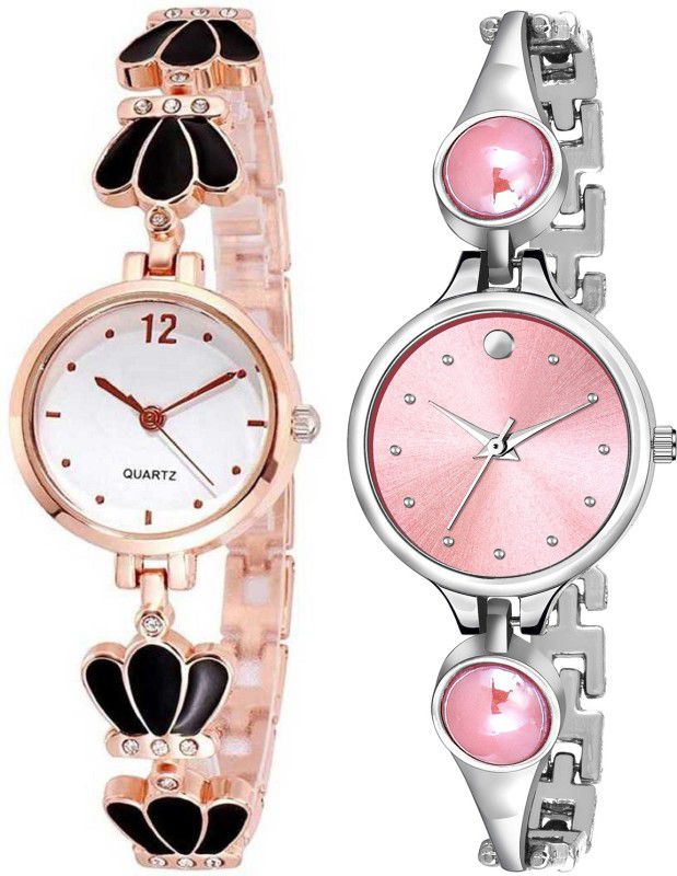 Analog Watch - For Girls Combo Pack 2 Best Artist Designer Party-Wedding Bangle Analog Watch For Girls SK113