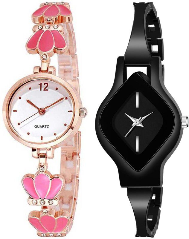 Analog Watch - For Girls Combo Pack 2 Best Artist Designer Party-Wedding Bangle Analog Watch For Girls SK77