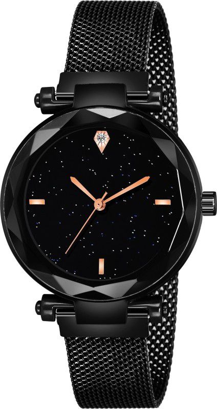 Analog Watch - For Women Buckle Starry sky Watches For girls Fashion Black Lady