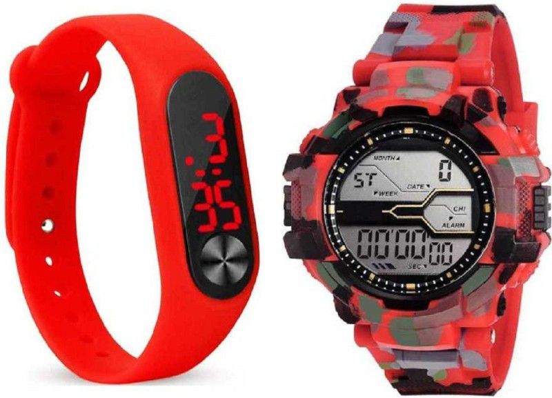 Digital Watch - For Men ultimate new red army digital watch with new look digital red band